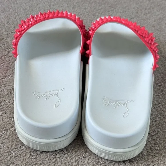 Christian Louboutin Pink Donna StuddedPool Fun Platform Sandals Sz. 38​​​​